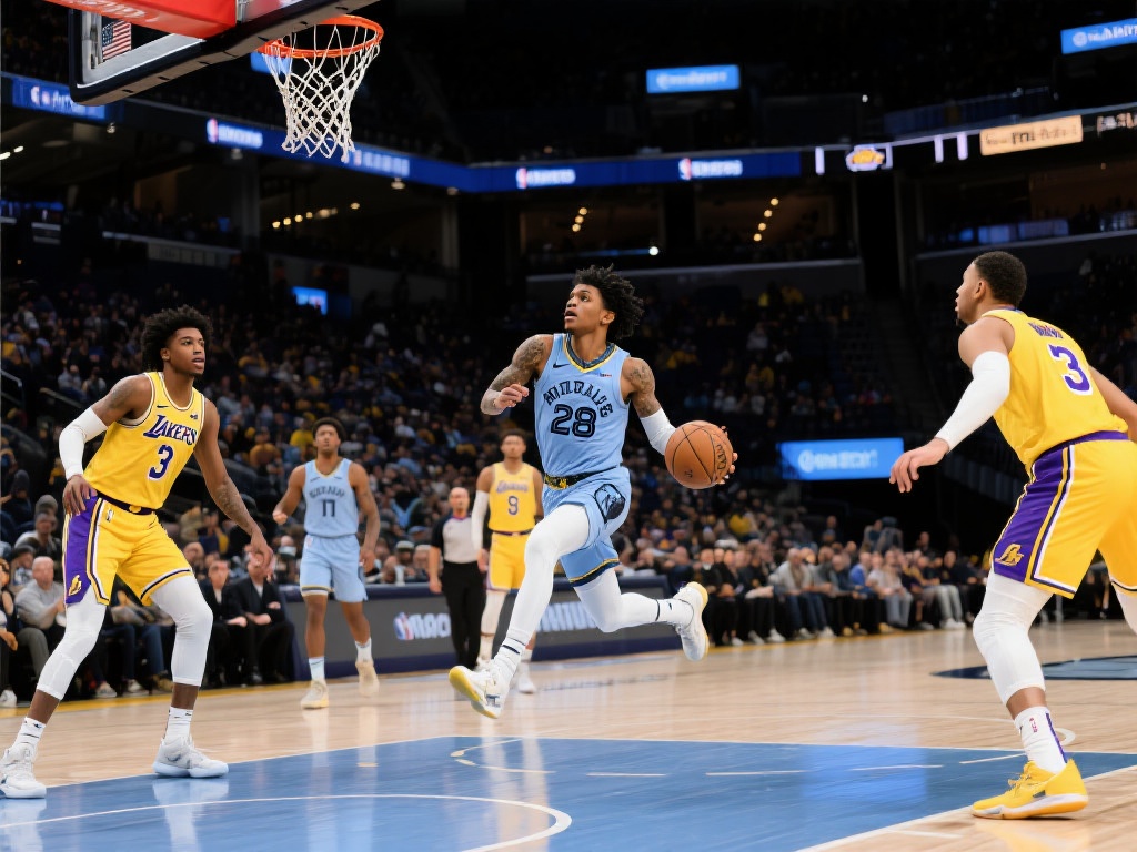 洛杉矶湖人远征孟菲斯，力克灰熊夺胜