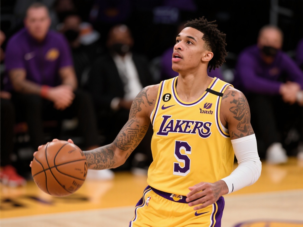 里夫斯巧妙顺下抛投得手 湖人进一步拉开比分