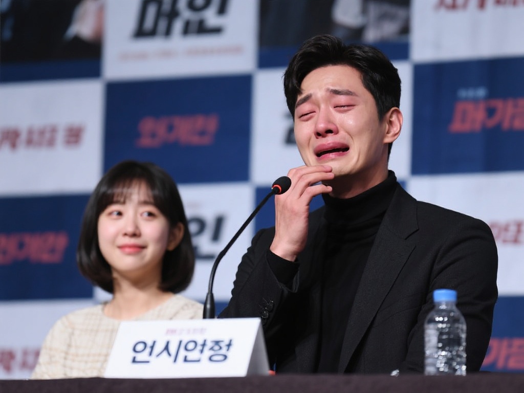 金秀贤发布会首露面泪崩，澄清与金赛纶未成年交往传闻